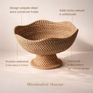 Cesto de Frutas Rattan - Boho