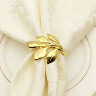 Anel para guardanapo folhas - Dourado - Minimalist House LTDA