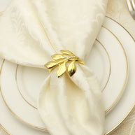 Anel para guardanapo folhas - Dourado - Minimalist House LTDA