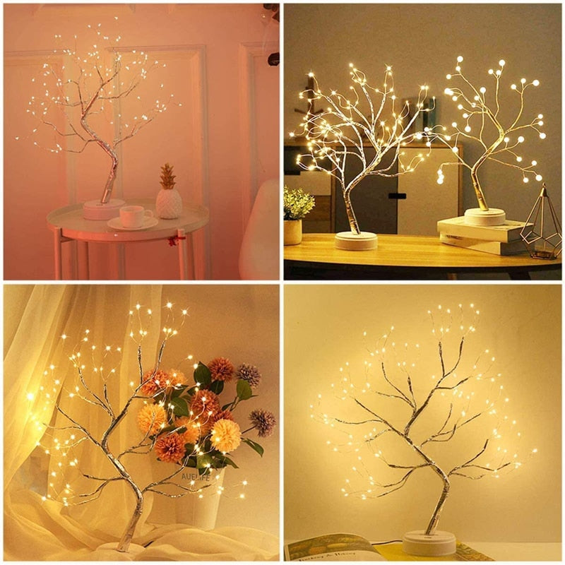 Luminária árvore, moldade em fios de cobre com iluminação - Led night light - Minimalist House LTDA