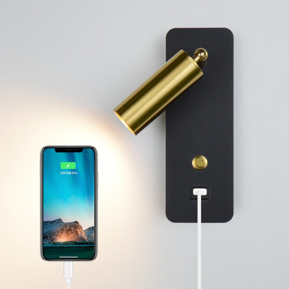 Arandela com USB - FUTURE - Minimalist House LTDA