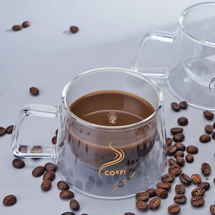 Xicara de vidro dupla para café - 200ml
