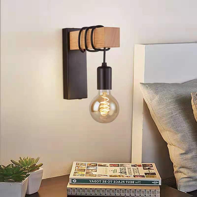 Arandela Retrô wood - Minimalist House LTDA