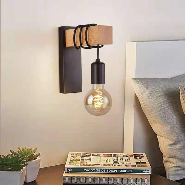 Arandela Retrô wood - Minimalist House LTDA