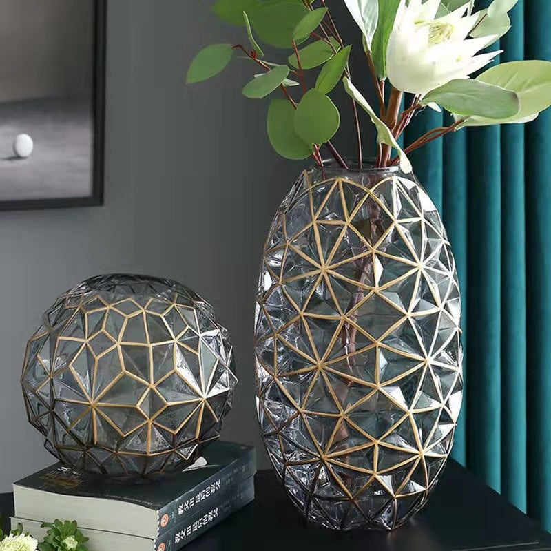 Vaso decorativo - Luxury Nordic Glass - Minimalist House LTDA