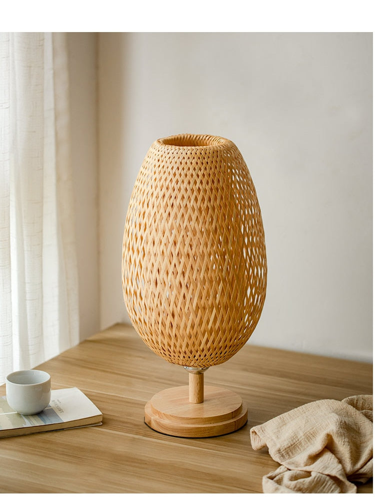 Bamboo Lamp - Abajur Tecelagem De Bambu Lâmpada Criativa - Minimalist House LTDA