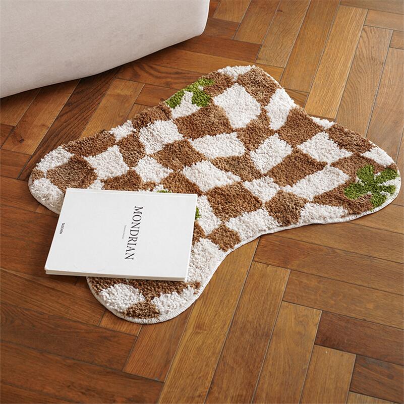 TUFF - Tapete xadrez irregular macio - Minimalist House LTDA