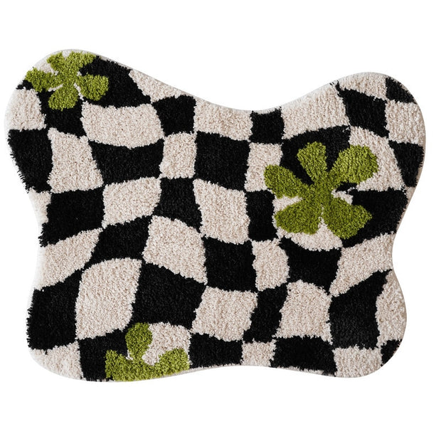 TUFF - Tapete xadrez irregular macio - Minimalist House LTDA