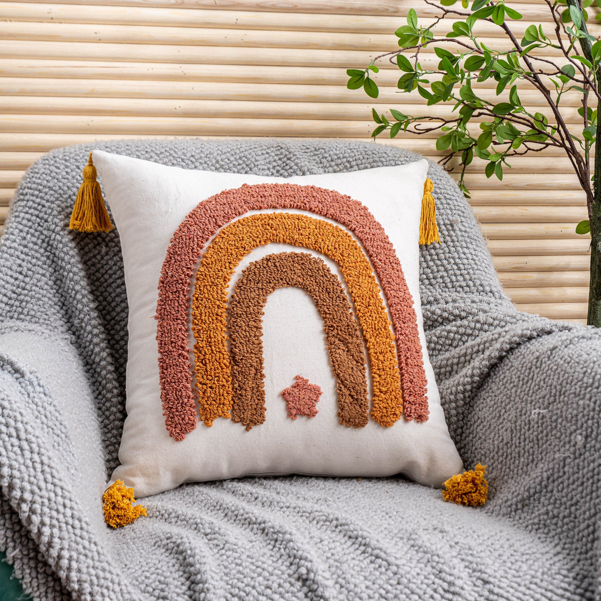 Capa de almofada - Bohemia Rainbow kids - Minimalist House LTDA