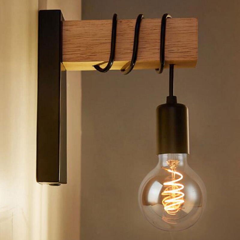 Arandela Retrô wood - Minimalist House LTDA