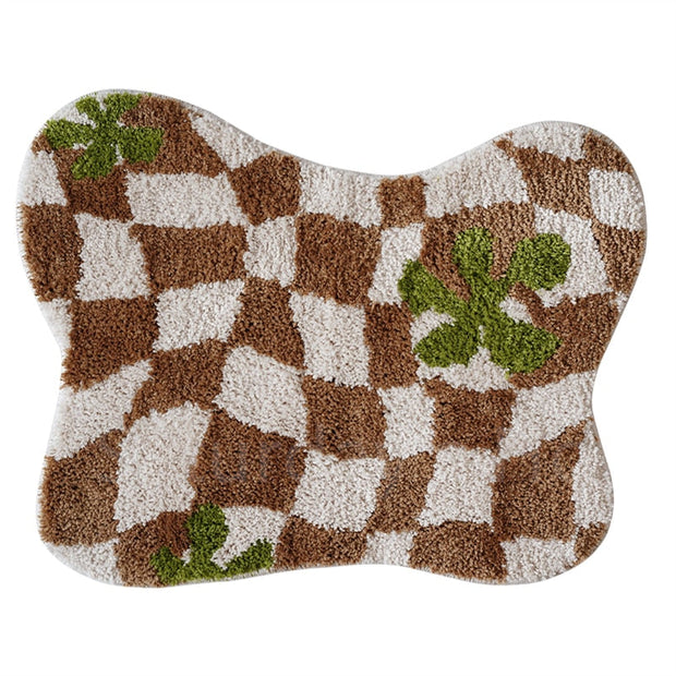 TUFF - Tapete xadrez irregular macio - Minimalist House LTDA