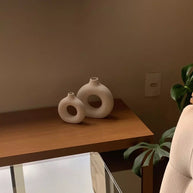 Vaso de cerâmica oco - Circle Nórdico - Minimalist House LTDA