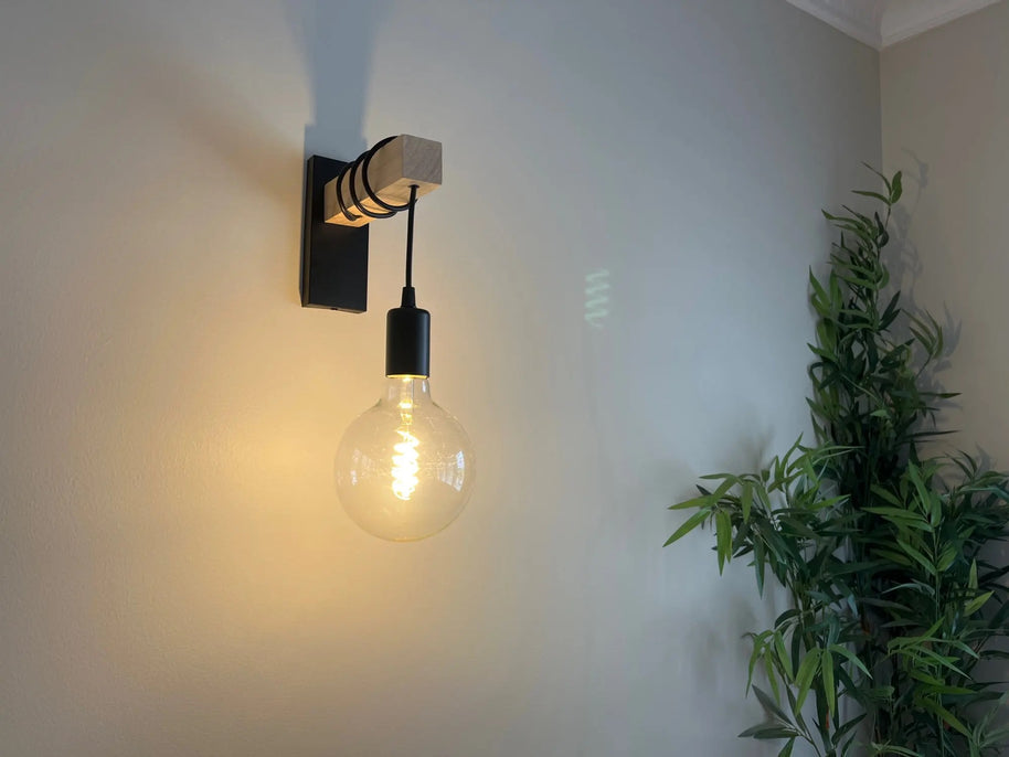 Arandela Retrô wood - Minimalist House LTDA