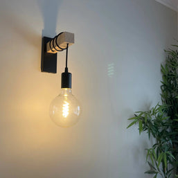 Arandela Retrô wood - Minimalist House LTDA
