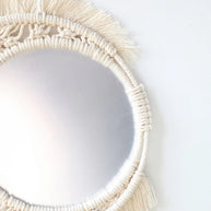 Boho Macramê espelho decorativo - Lua - Minimalist House LTDA