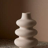 Vaso de cerâmica bege Nordic - Minimalista - Minimalist House LTDA