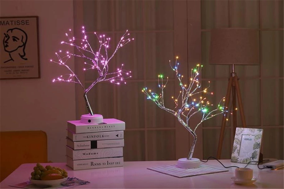 Luminária árvore, moldade em fios de cobre com iluminação - Led night light - Minimalist House LTDA