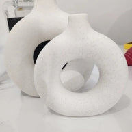 Vaso de cerâmica oco - Circle Nórdico - Minimalist House LTDA
