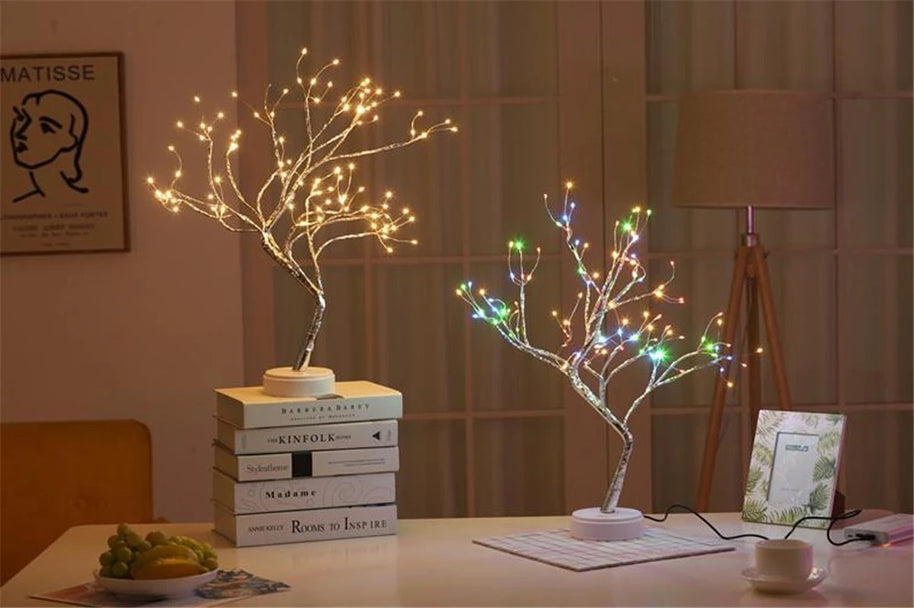 Luminária árvore, moldade em fios de cobre com iluminação - Led night light - Minimalist House LTDA