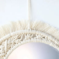 Boho Macramê espelho decorativo - Lua - Minimalist House LTDA